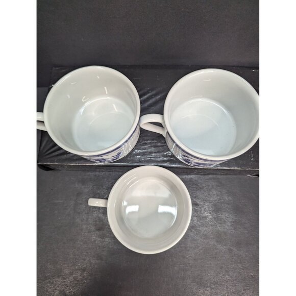 Formalities by Baum Bros Blue Rose Collection Flat Coffee Cup 6 Oz Lot of 3 - Picture 6 of 8